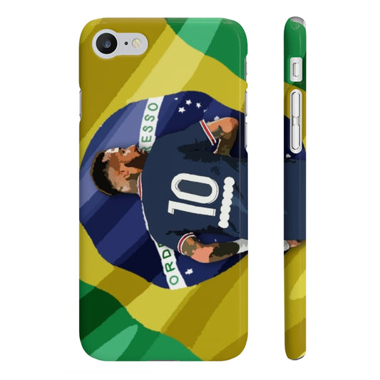 Main view of PSG Neymar Brazilian football themed phone case for iPhone