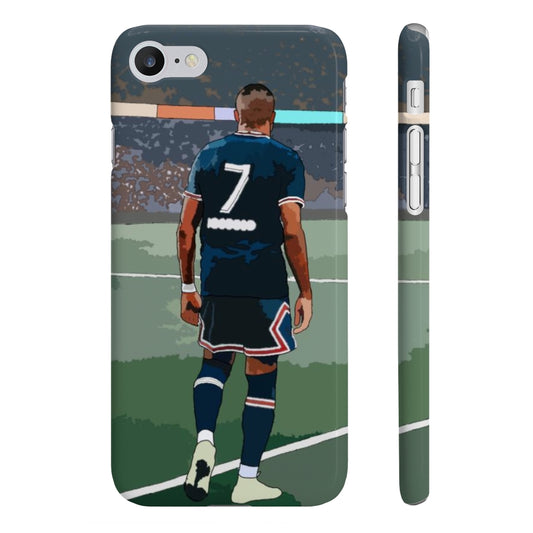 Main view of PSG Mbappe Parc des Princes background phone case for iPhone